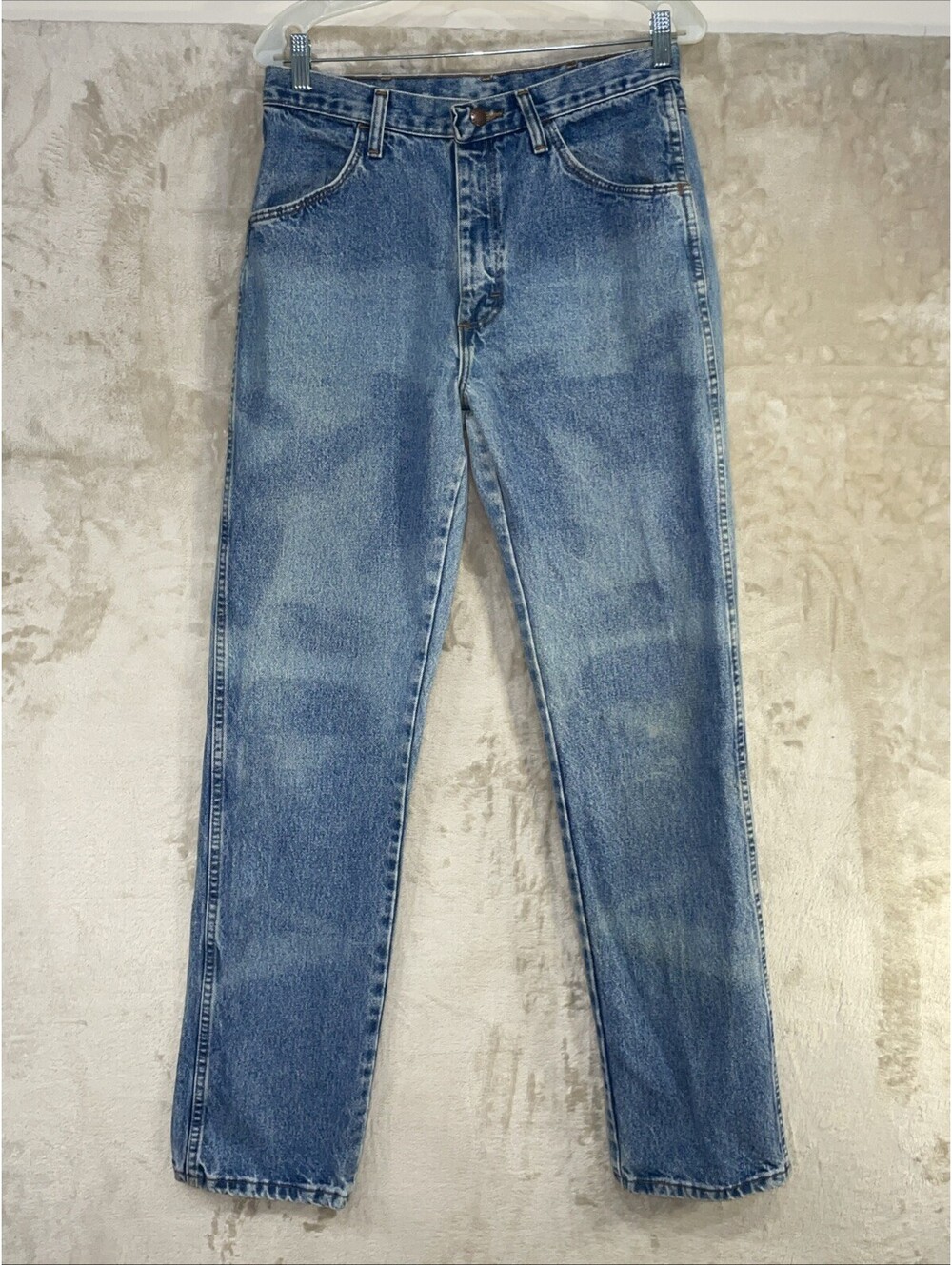 Rustler Men's Straight Leg Regular Fit Blue Jeans Size 32x34 100% Cotton